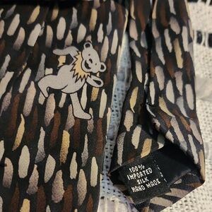 Silk Scarf with Bear Design
